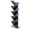 Basicwise Wooden 9-Shelf Tree Magazine CD Storage Bookcase, Gray QI003457.G - alternate 1